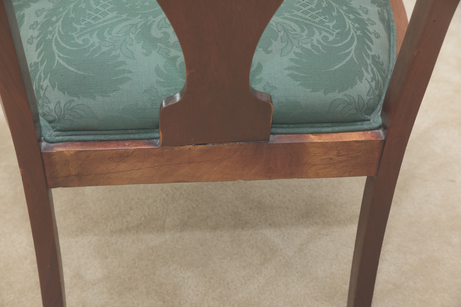 Vintage Matched Veneer Wooden Armchair