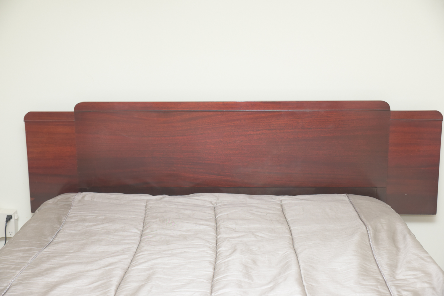 Vintage Art Deco Style Mahogany Queen Sized Headboard