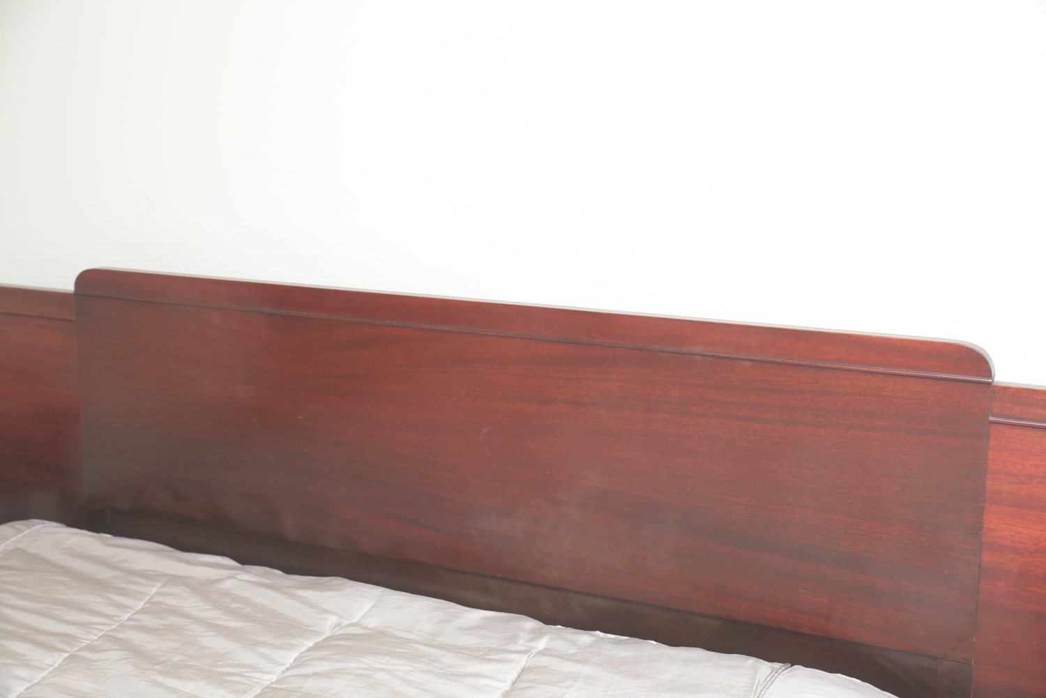 Vintage Art Deco Style Mahogany Queen Sized Headboard