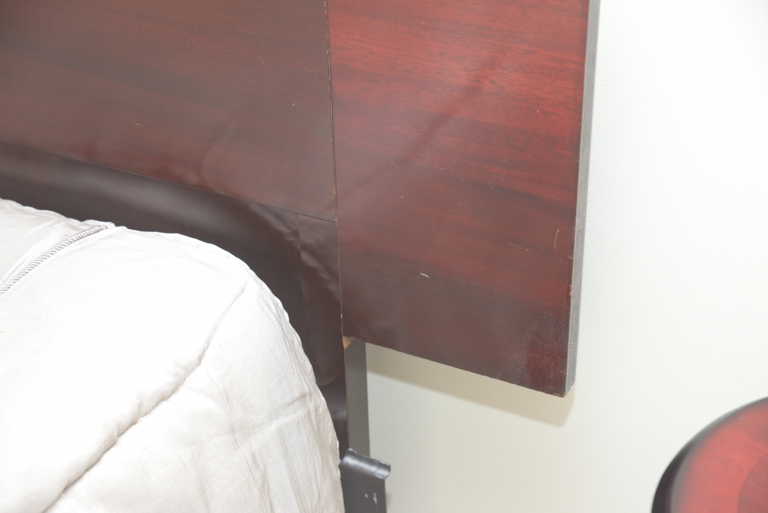 Vintage Art Deco Style Mahogany Queen Sized Headboard