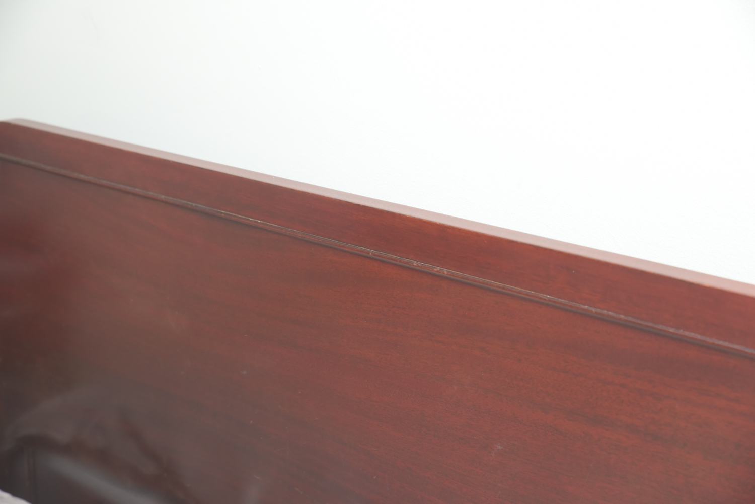 Vintage Art Deco Style Mahogany Queen Sized Headboard