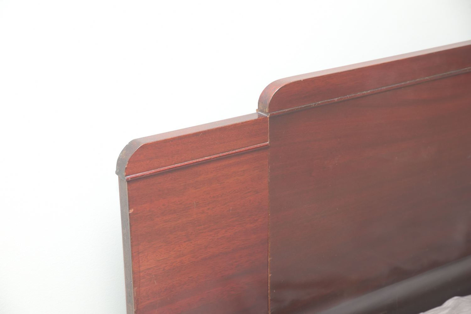 Vintage Art Deco Style Mahogany Queen Sized Headboard