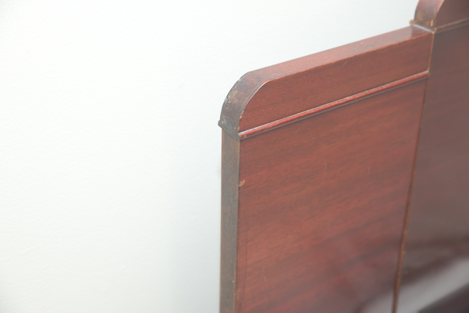 Vintage Art Deco Style Mahogany Queen Sized Headboard