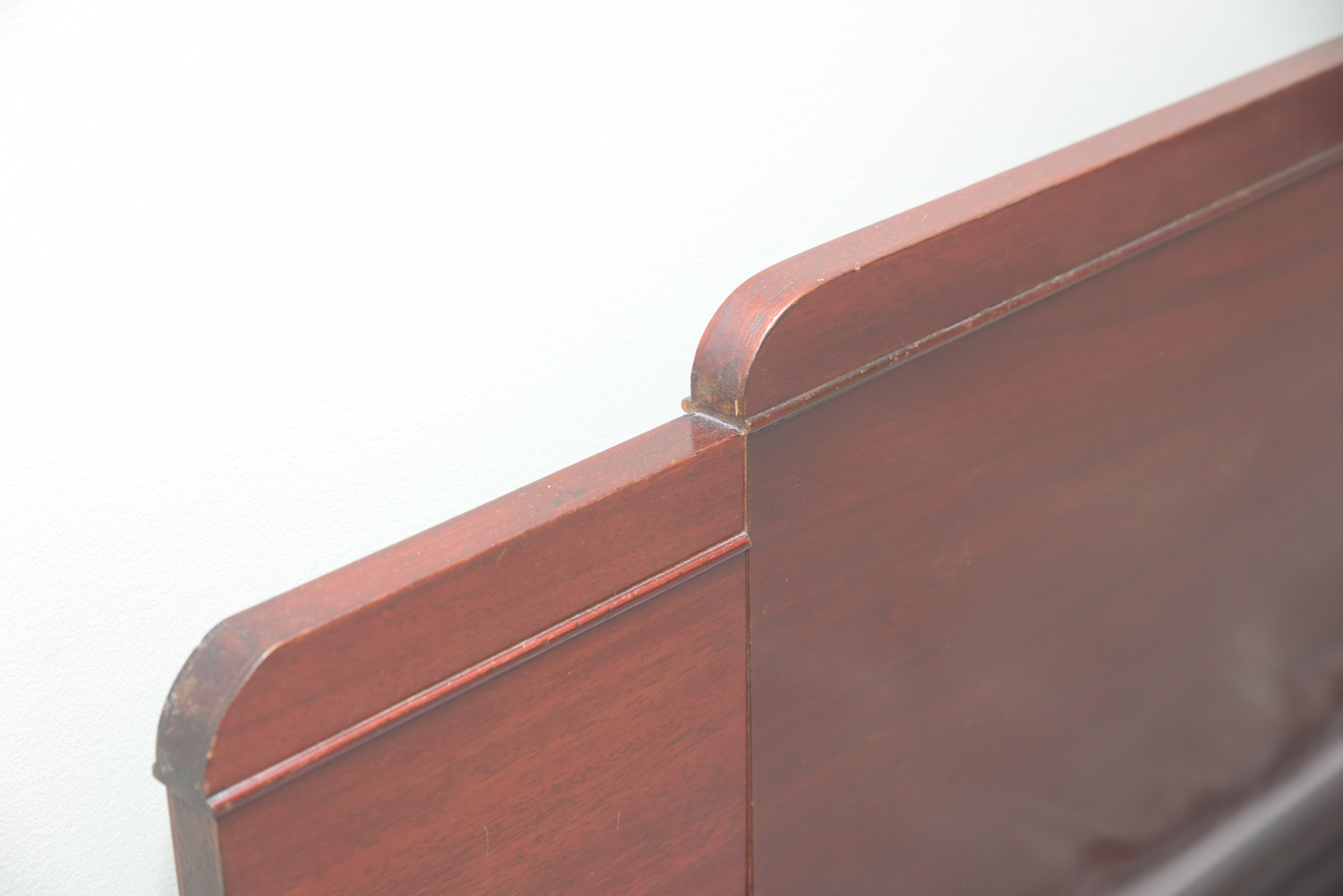 Vintage Art Deco Style Mahogany Queen Sized Headboard