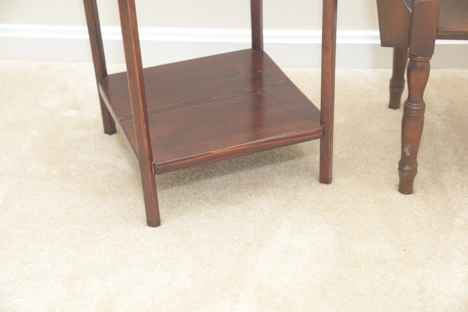 Vintage Two Tier Wooden Side Tables