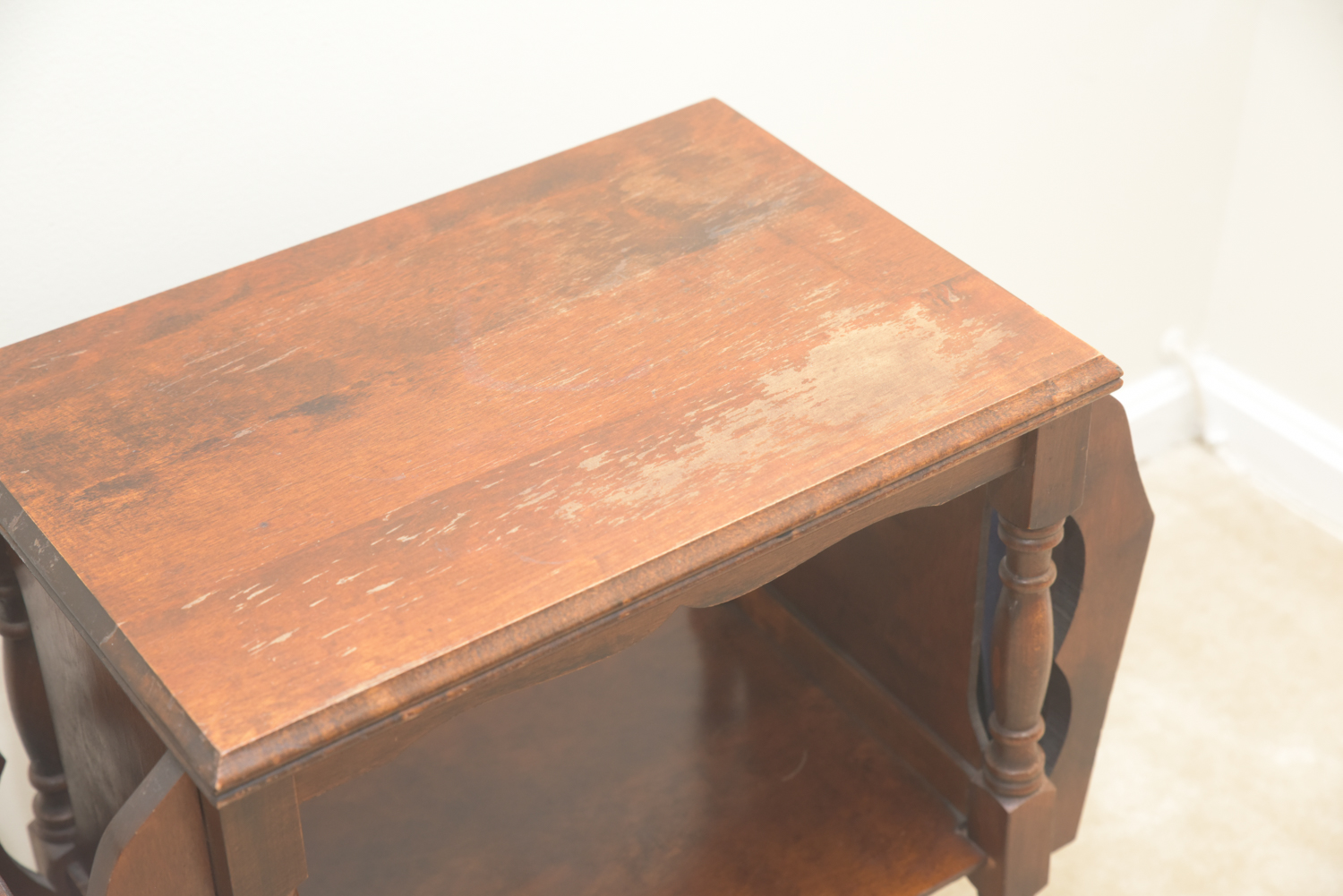 Vintage Two Tier Wooden Side Tables