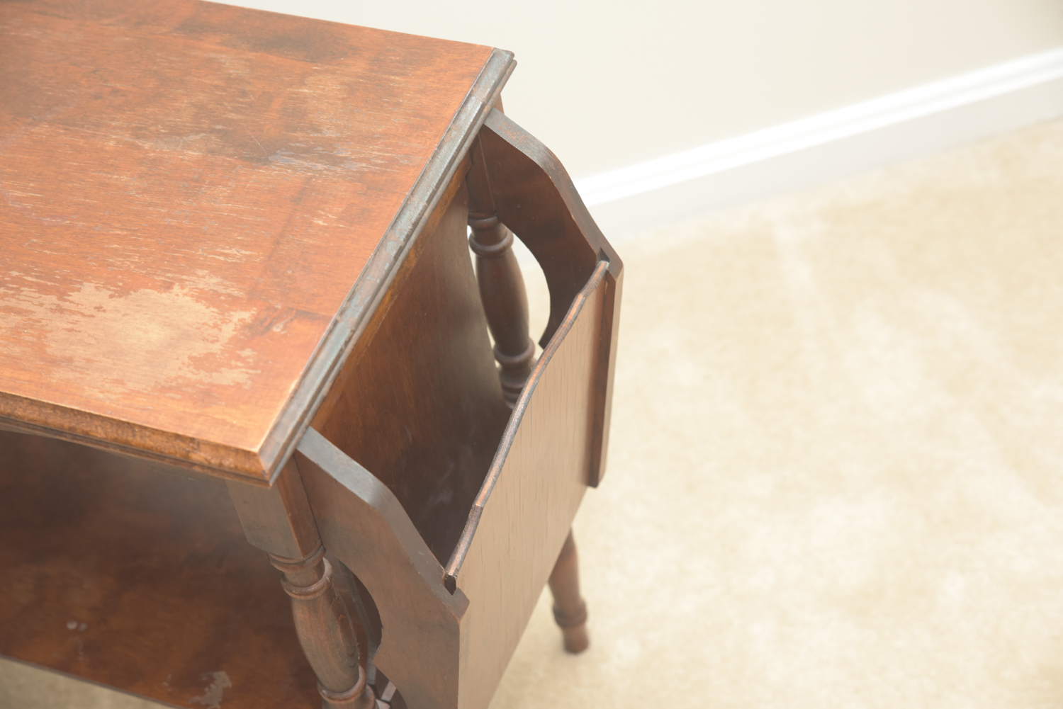 Vintage Two Tier Wooden Side Tables
