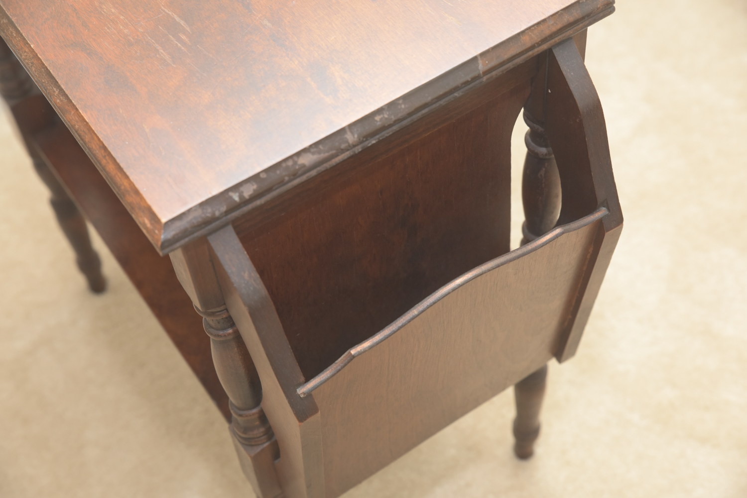 Vintage Two Tier Wooden Side Tables