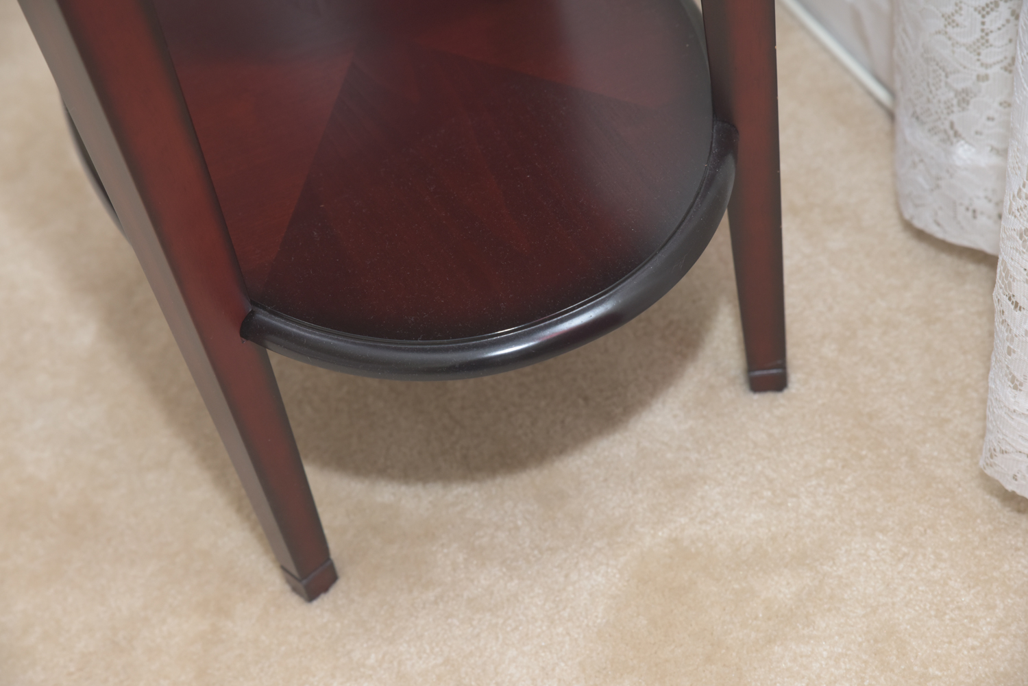 Mahogany Two-Tier Accent Tables by The Bombay Company