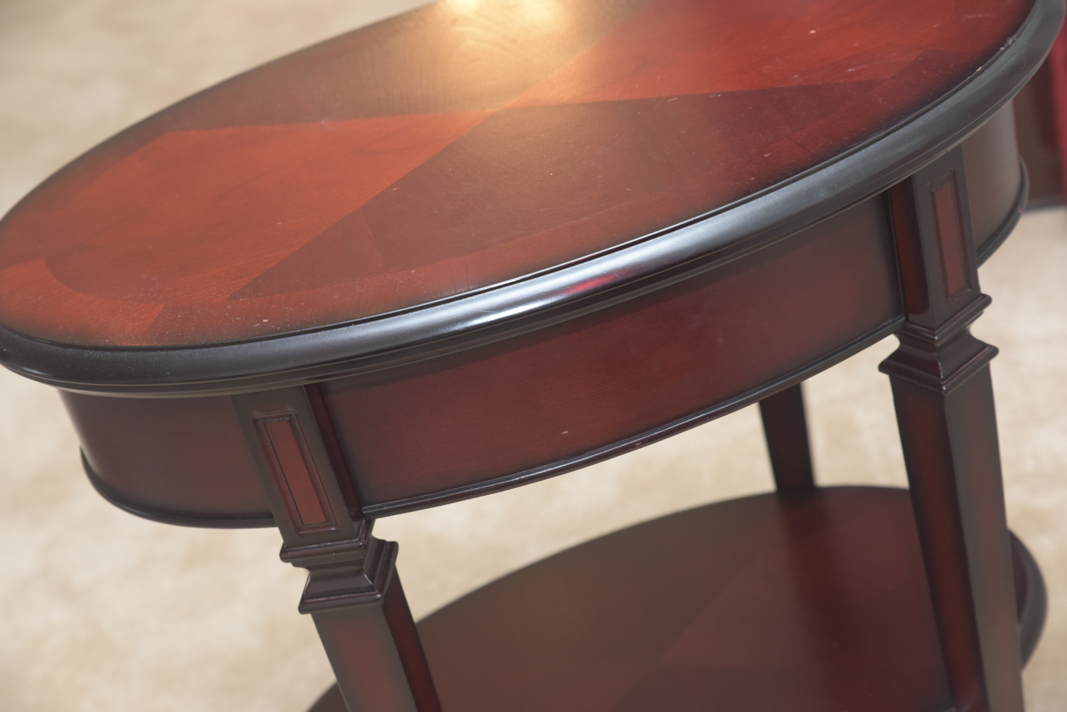 Mahogany Two-Tier Accent Tables by The Bombay Company