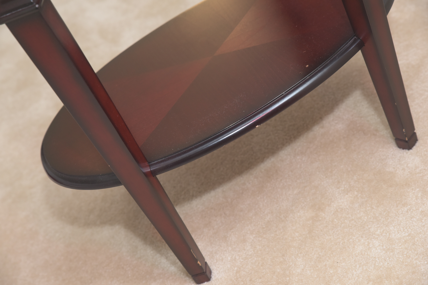 Mahogany Two-Tier Accent Tables by The Bombay Company