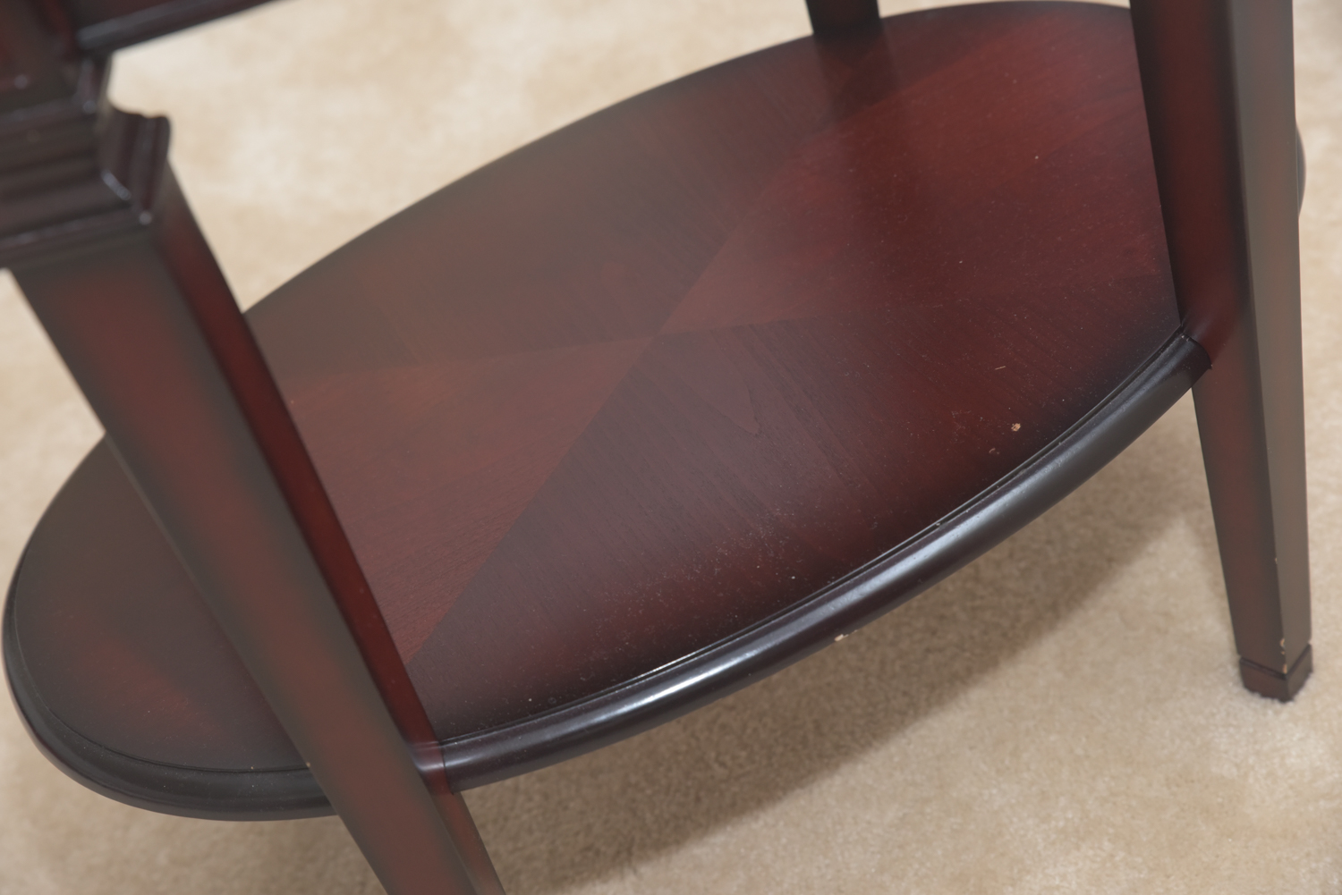 Mahogany Two-Tier Accent Tables by The Bombay Company