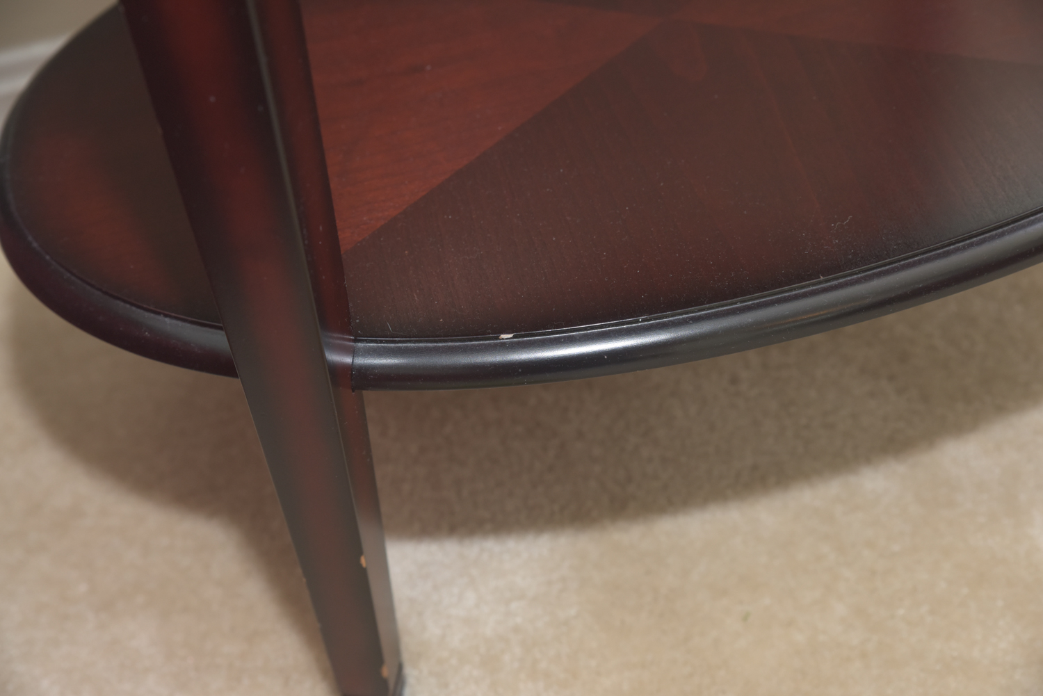 Mahogany Two-Tier Accent Tables by The Bombay Company