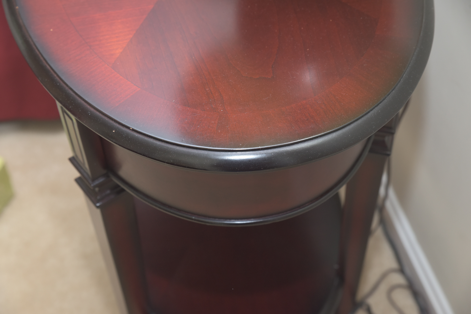 Mahogany Two-Tier Accent Tables by The Bombay Company