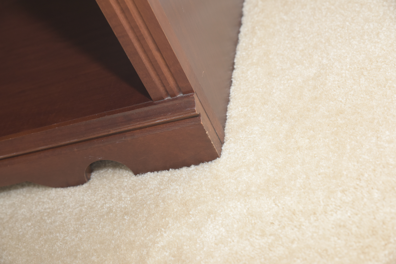 Scallop Accented Wood Finished Laminate Bookcases