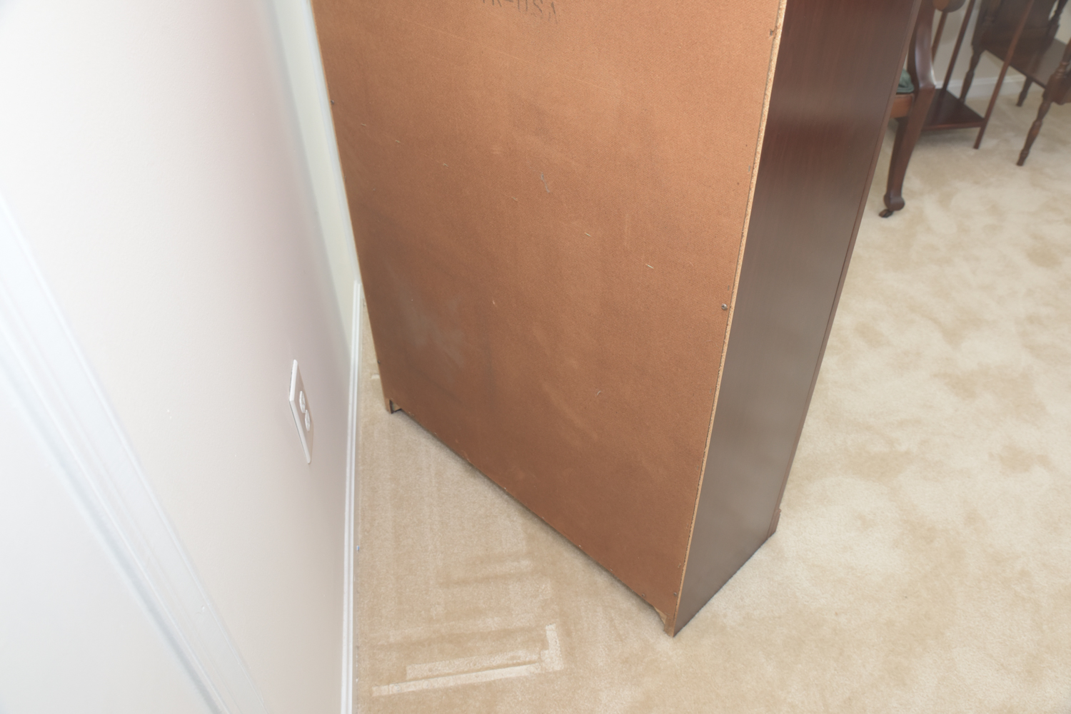 Scallop Accented Wood Finished Laminate Bookcases