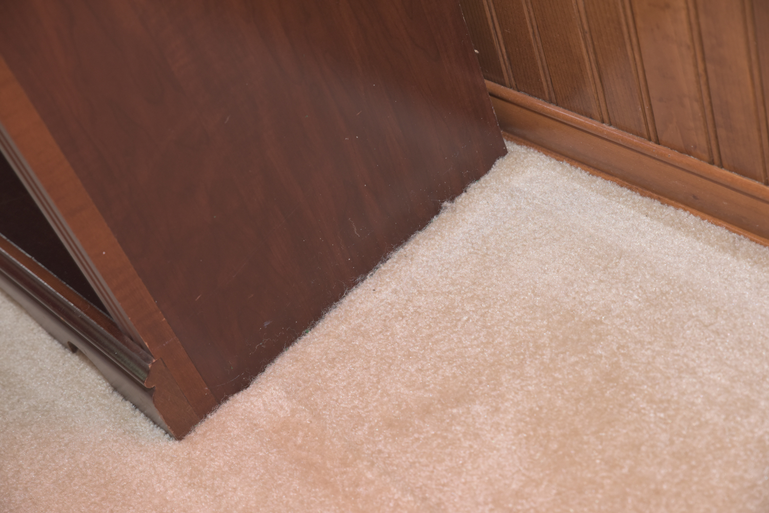 Scallop Accented Wood Finished Laminate Bookcases