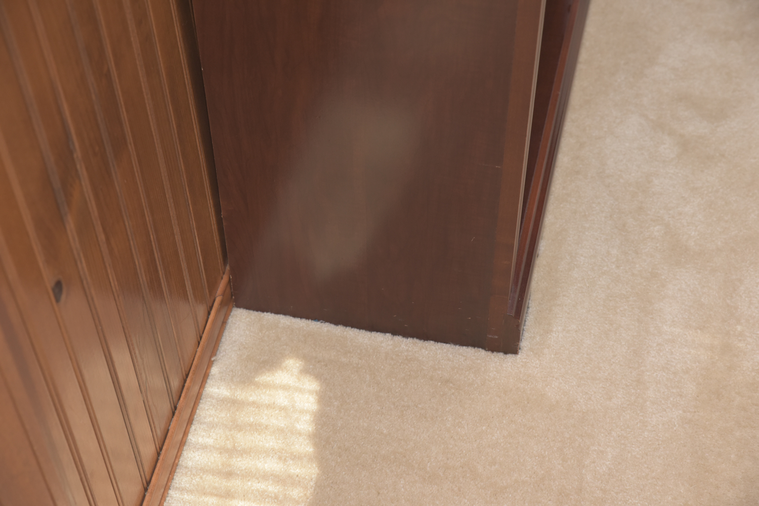 Scallop Accented Wood Finished Laminate Bookcases