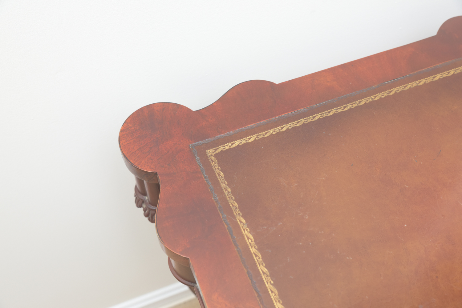 Vintage Leather-Topped Accent Tables
