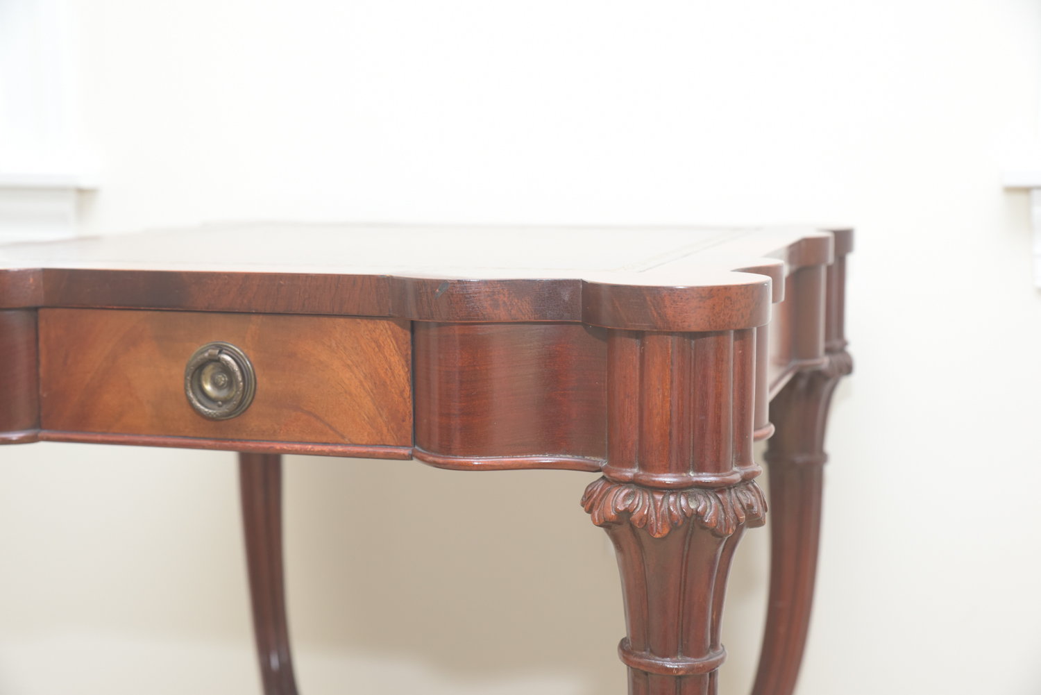 Vintage Leather-Topped Accent Tables