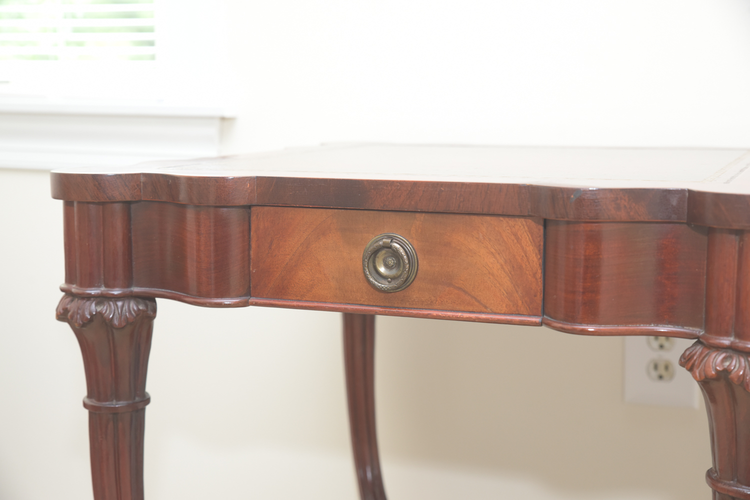 Vintage Leather-Topped Accent Tables