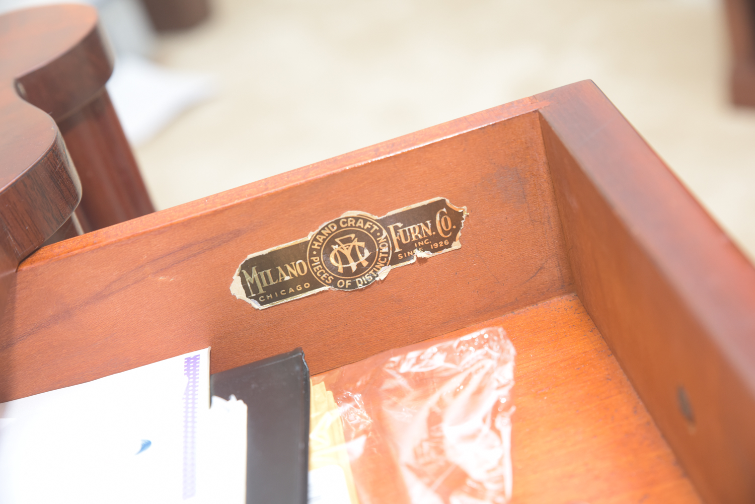 Vintage Leather-Topped Accent Tables