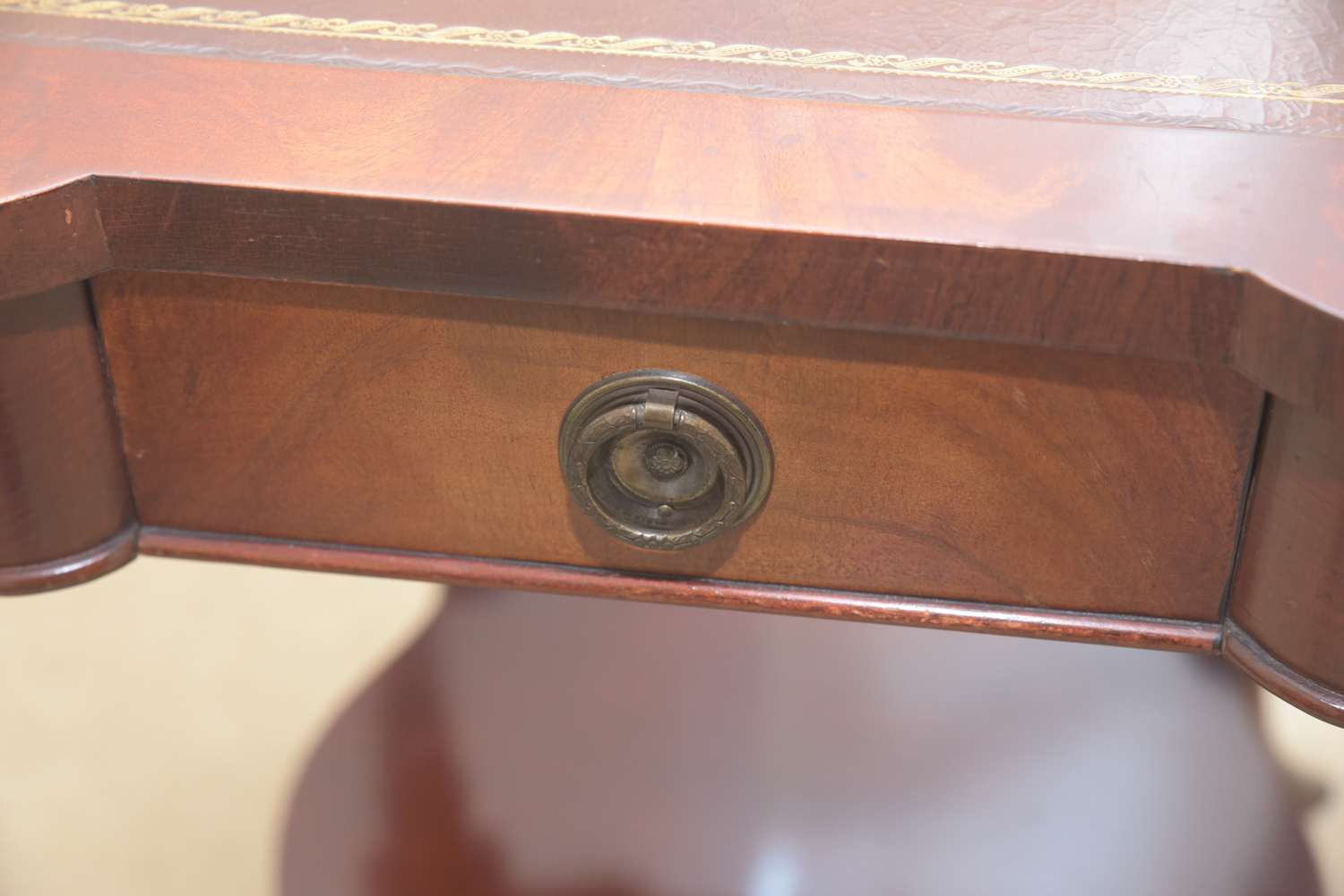 Vintage Leather-Topped Accent Tables