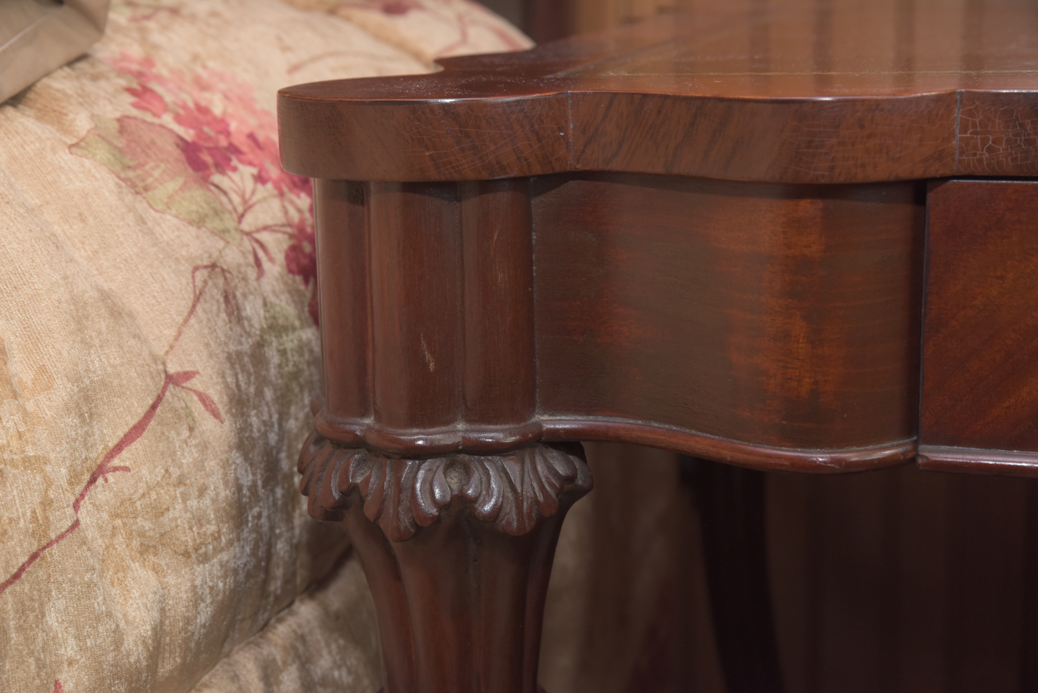 Vintage Leather-Topped Accent Tables