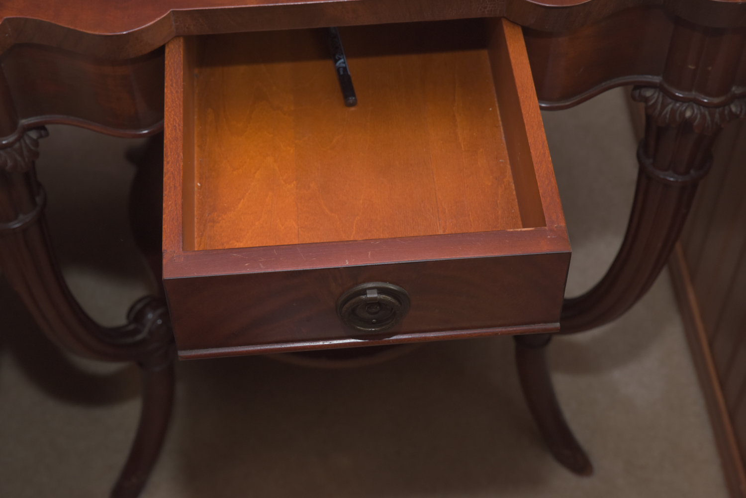 Vintage Leather-Topped Accent Tables