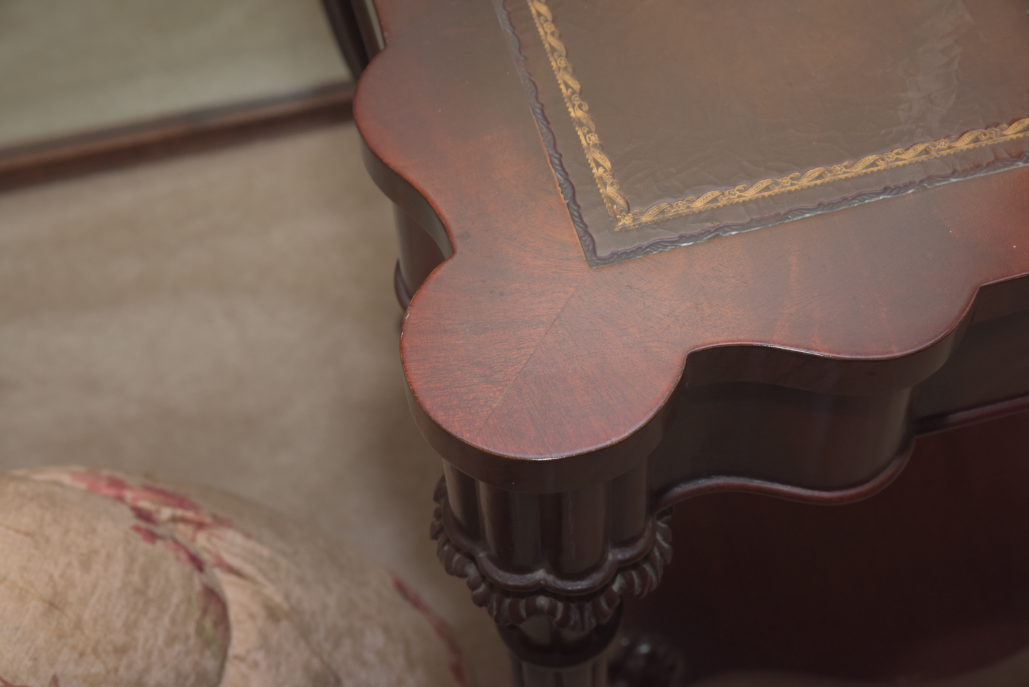 Vintage Leather-Topped Accent Tables