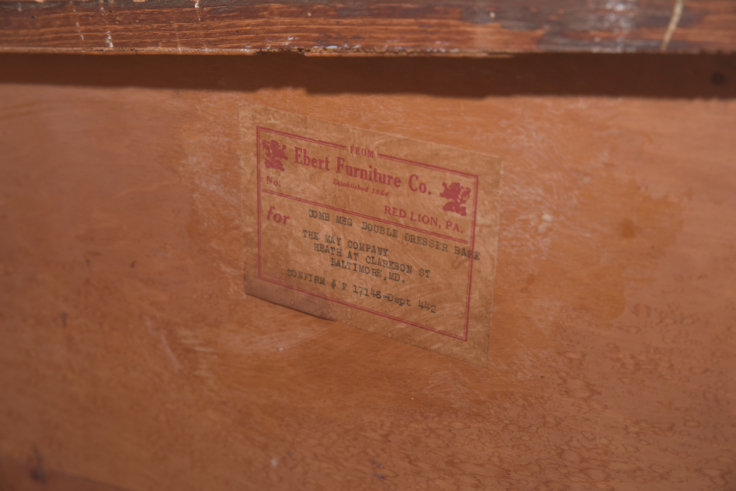 Vintage Chest of Drawers with Mirror by Ebert Furniture Co.