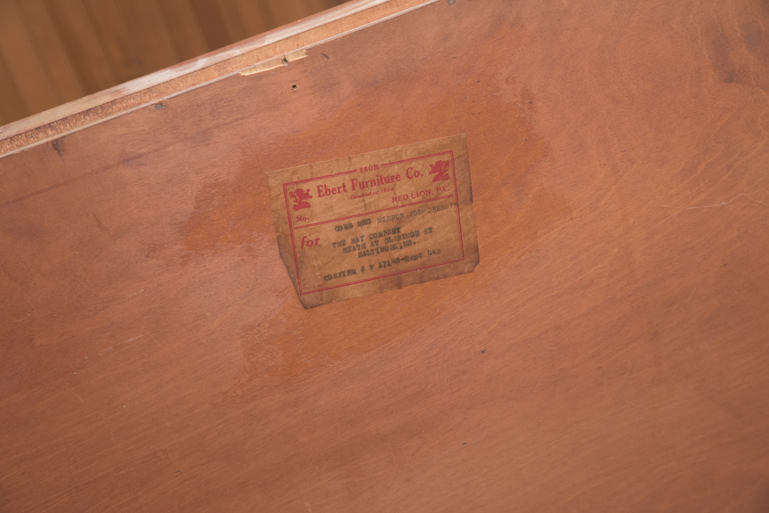Vintage Chest of Drawers with Mirror by Ebert Furniture Co.