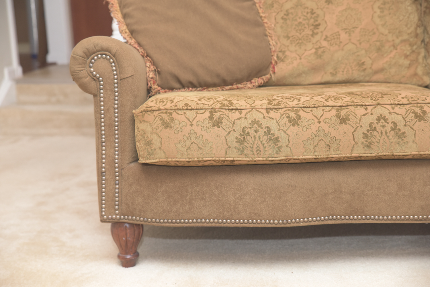 Fairfield Sofa with Floral Patterned Cushions