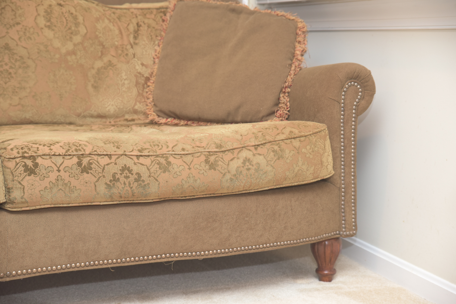 Fairfield Sofa with Floral Patterned Cushions