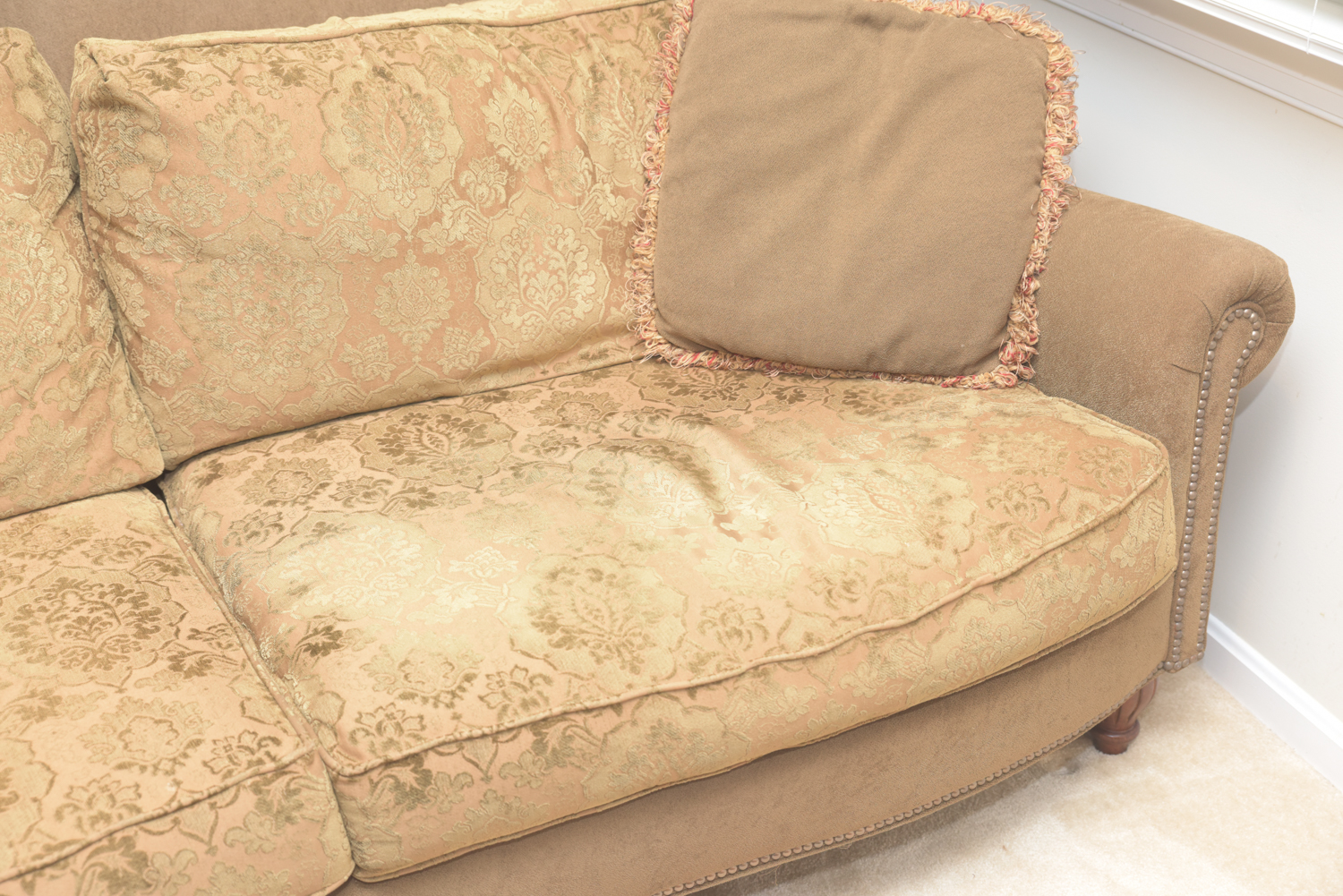 Fairfield Sofa with Floral Patterned Cushions