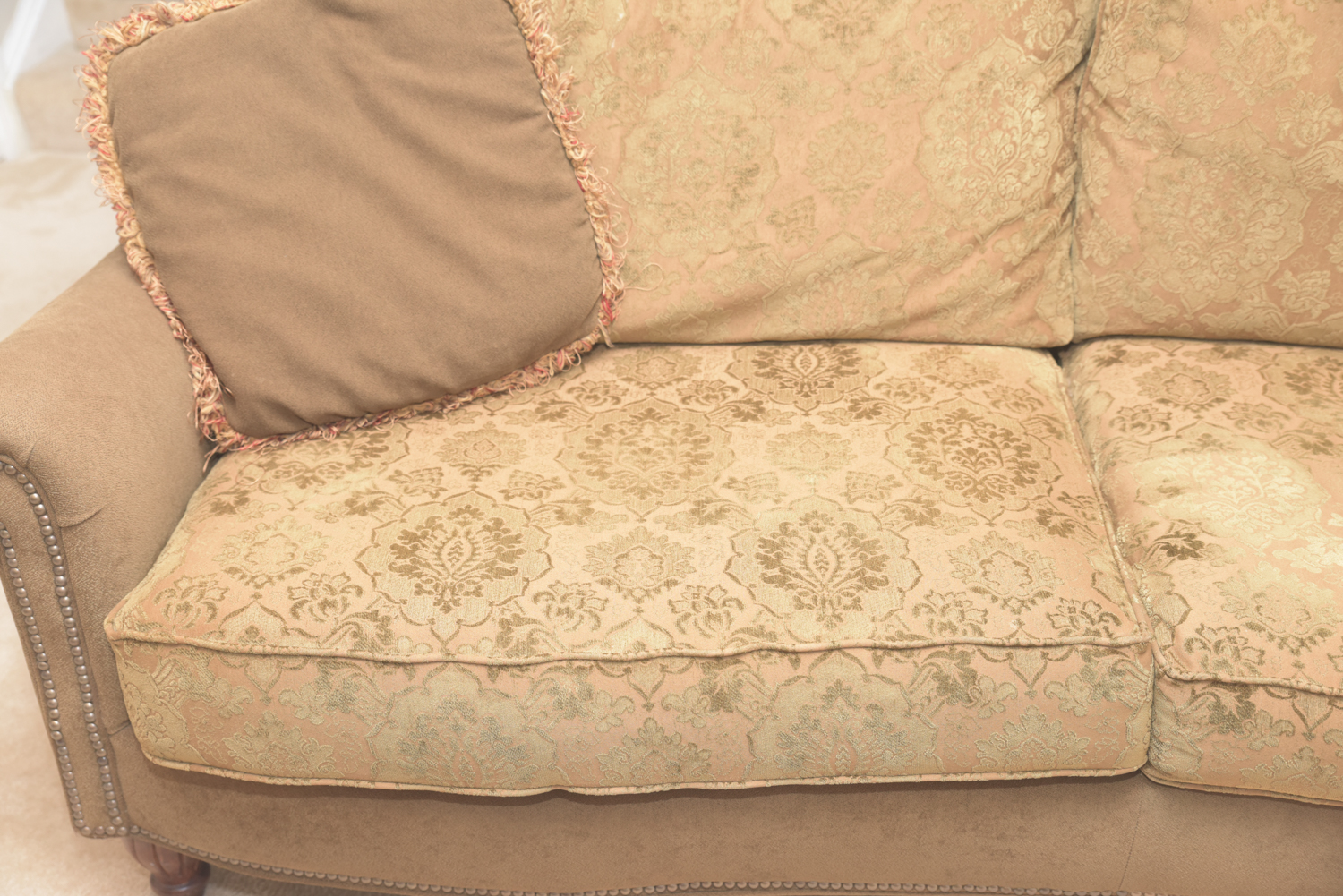 Fairfield Sofa with Floral Patterned Cushions