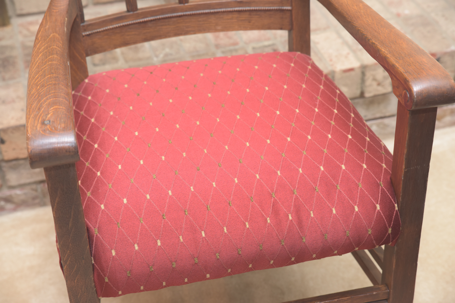 Vintage Oak Spanish Renaissance Style Armchair