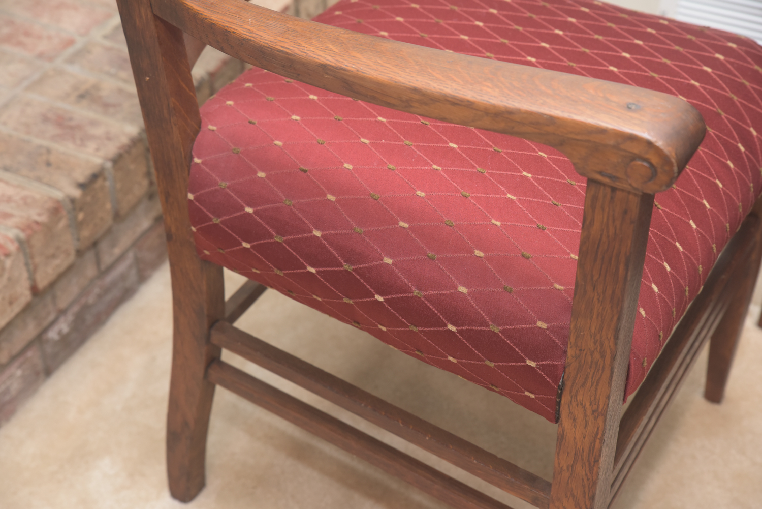 Vintage Oak Spanish Renaissance Style Armchair