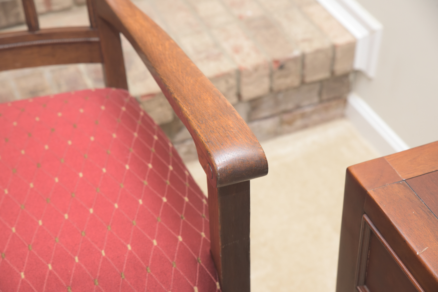 Vintage Oak Spanish Renaissance Style Armchair