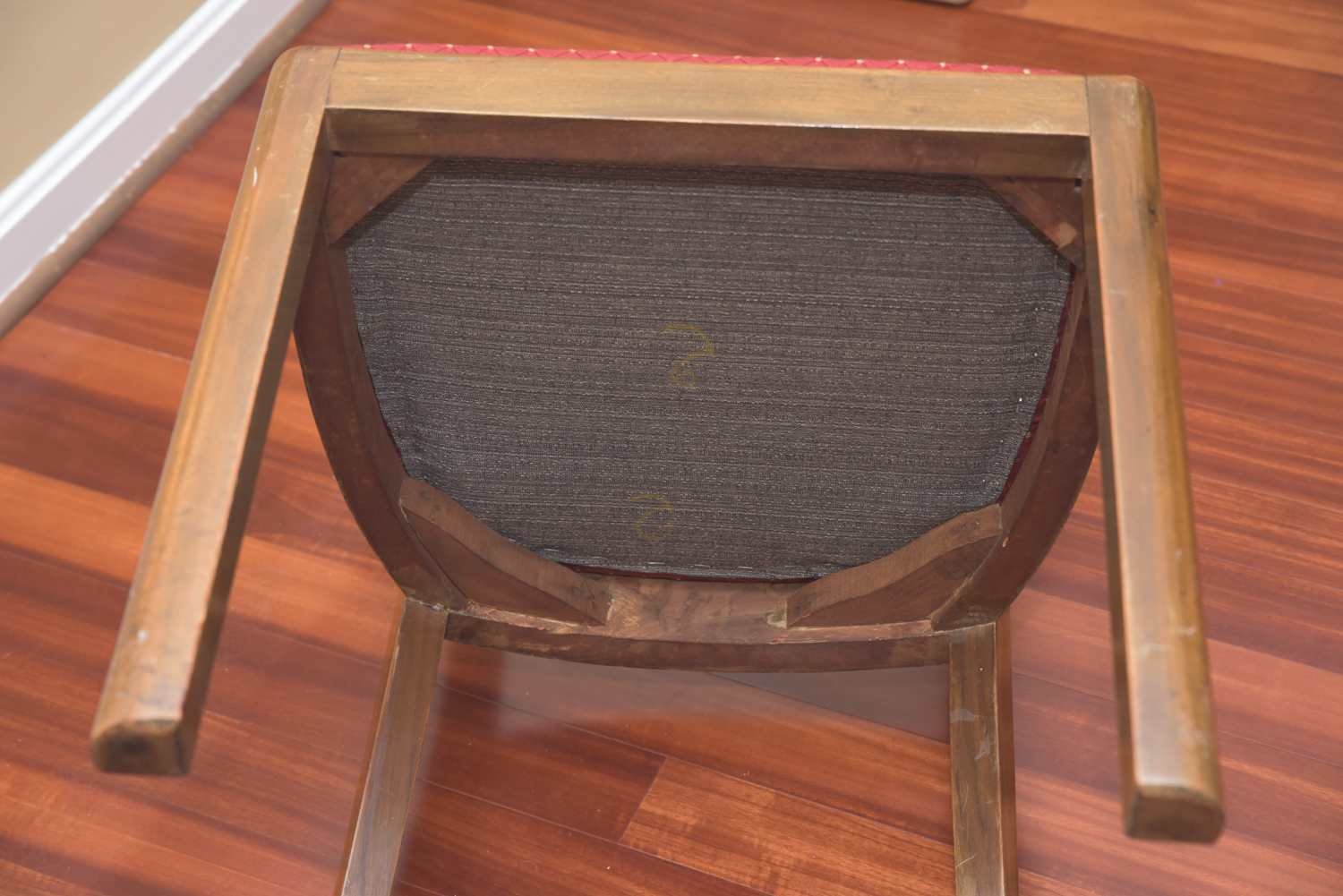 Vintage Wooden Dining Chairs with Upholstered Seats