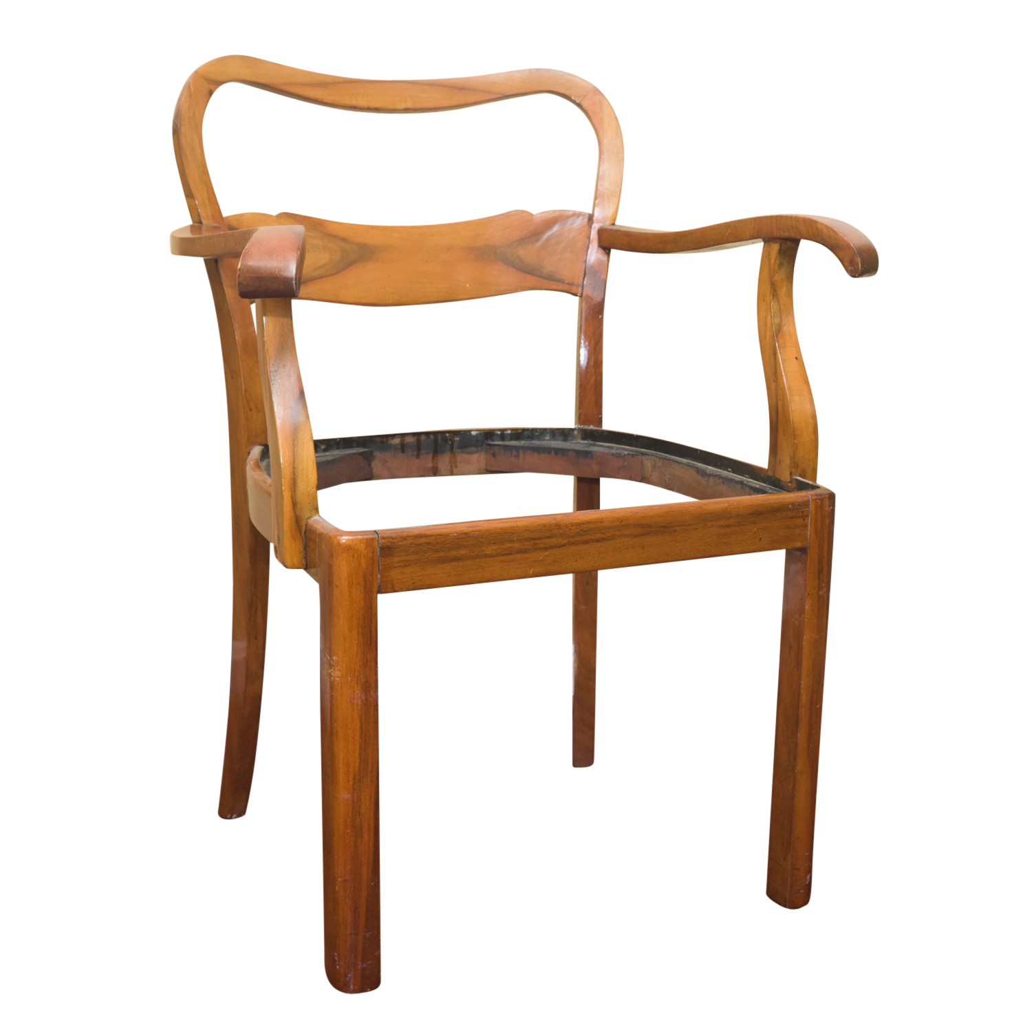 Vintage Wooden Dining Chairs with Upholstered Seats