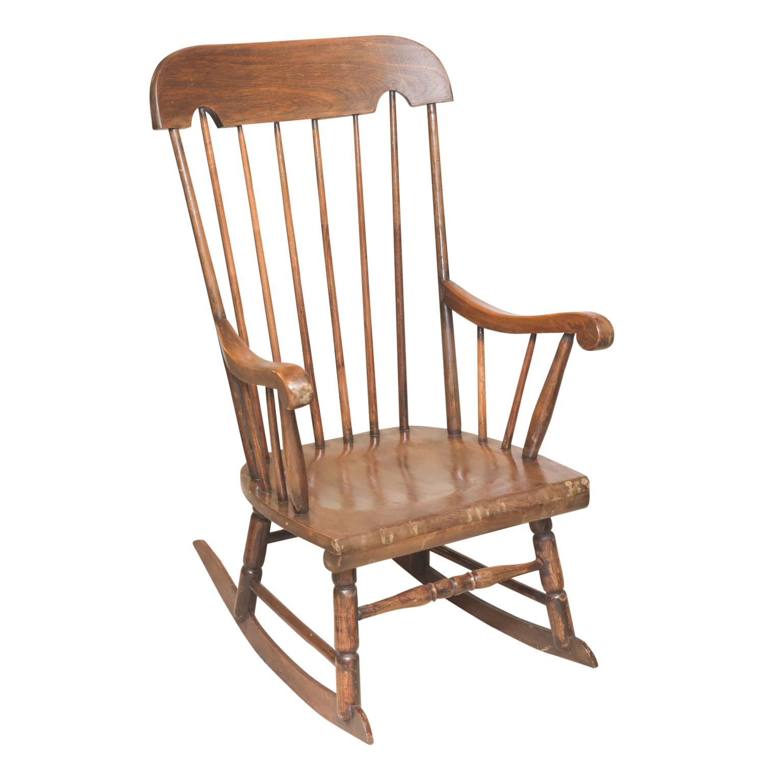 Vintage Wooden Spindle Back Rocking Chair