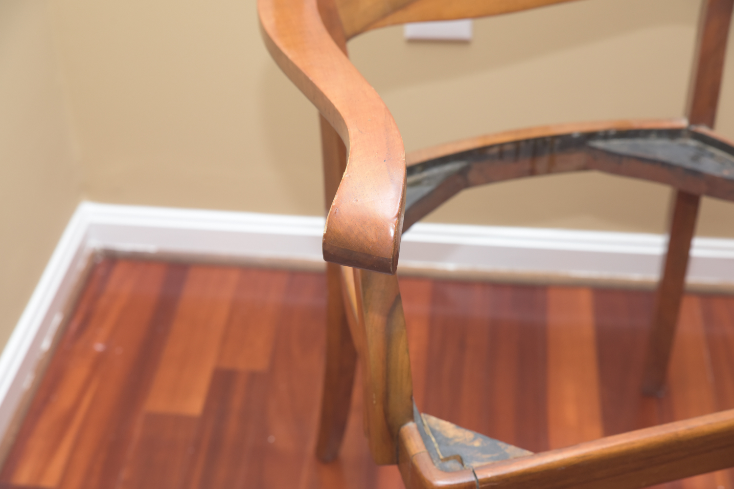 Vintage Wooden Dining Chairs with Upholstered Seats