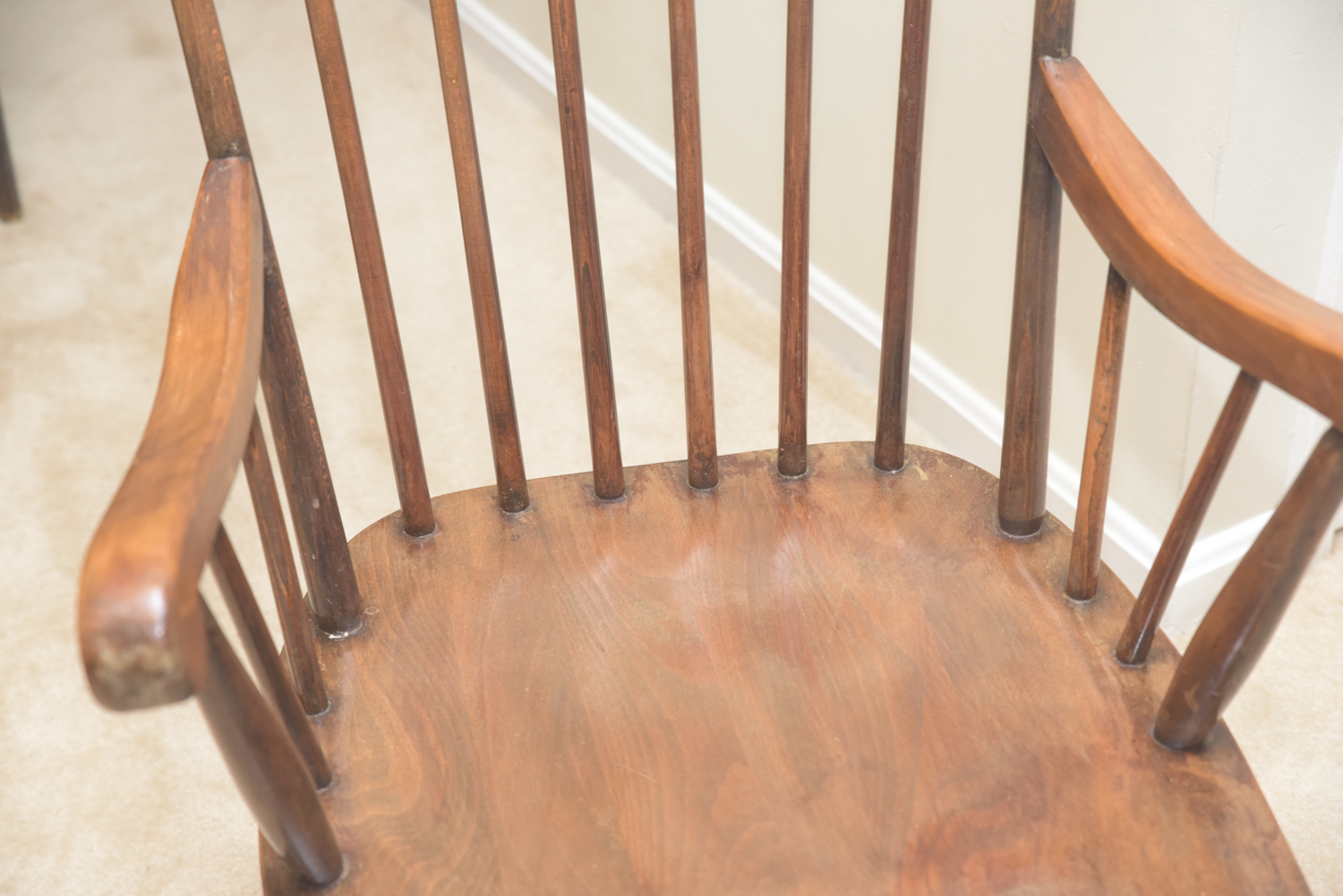 Vintage Wooden Spindle Back Rocking Chair