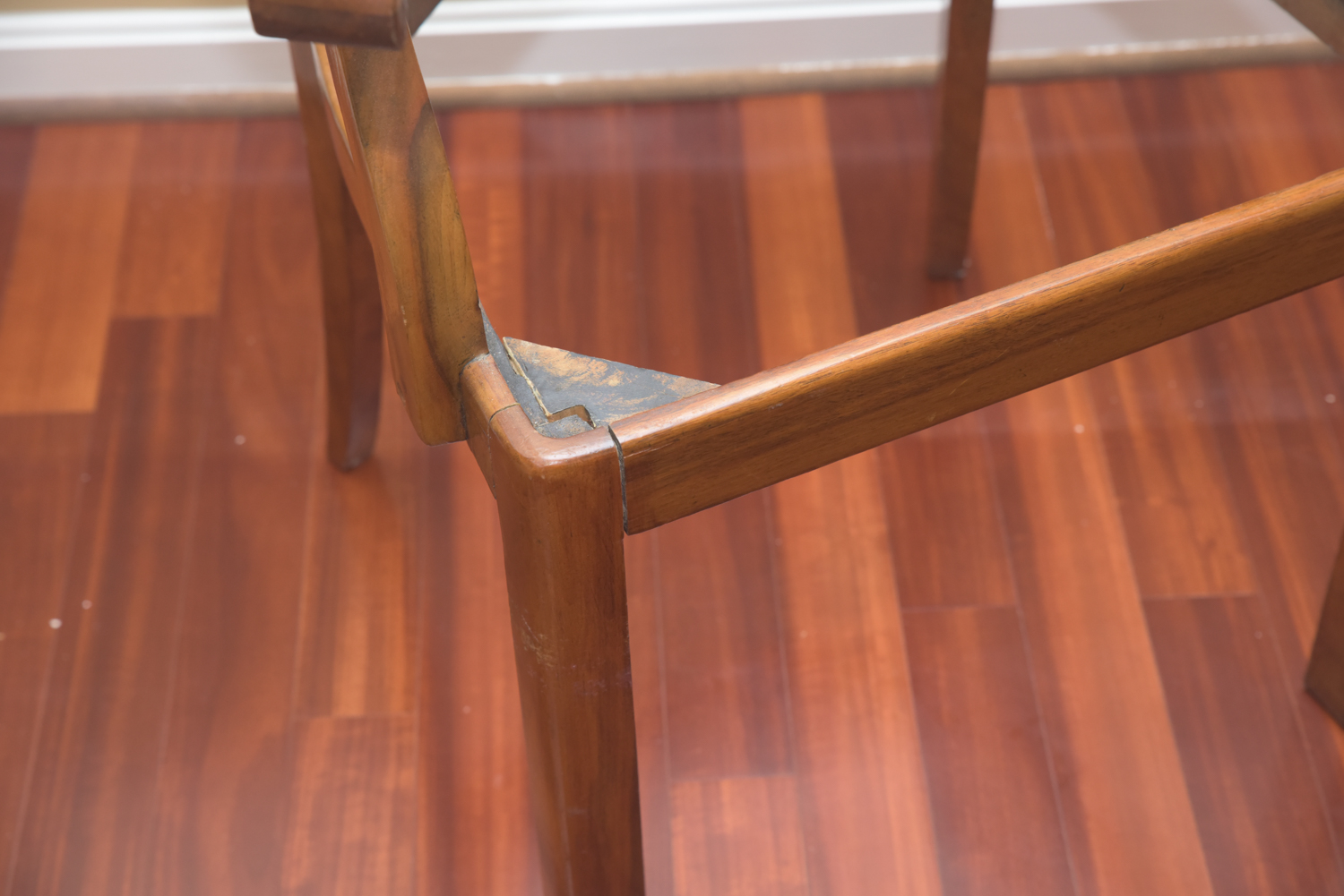 Vintage Wooden Dining Chairs with Upholstered Seats