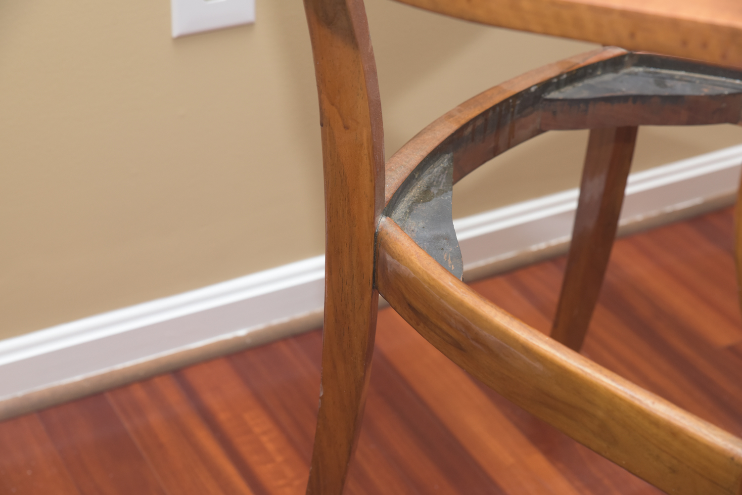 Vintage Wooden Dining Chairs with Upholstered Seats