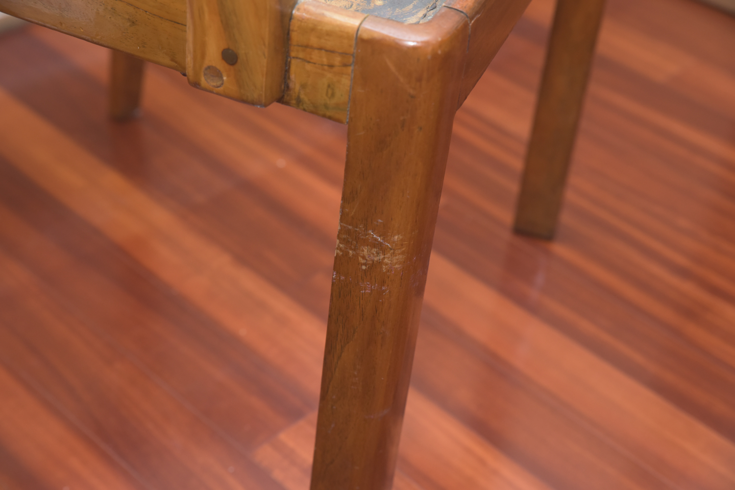 Vintage Wooden Dining Chairs with Upholstered Seats