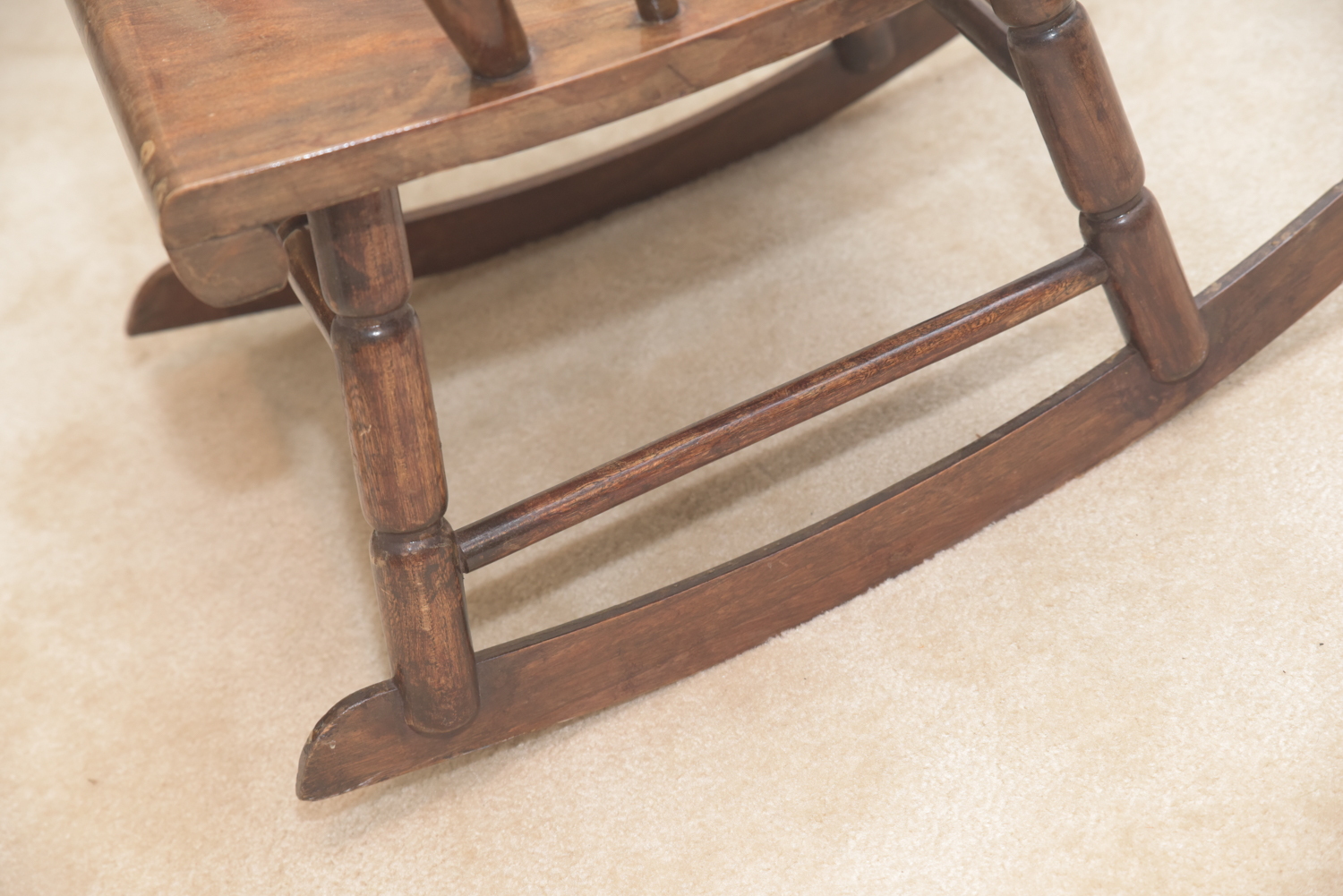 Vintage Wooden Spindle Back Rocking Chair