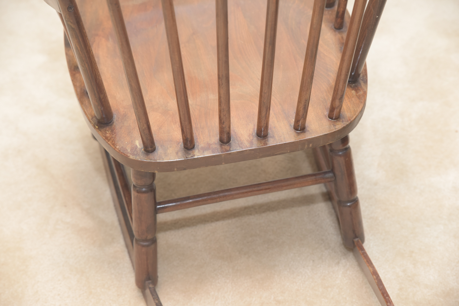 Vintage Wooden Spindle Back Rocking Chair