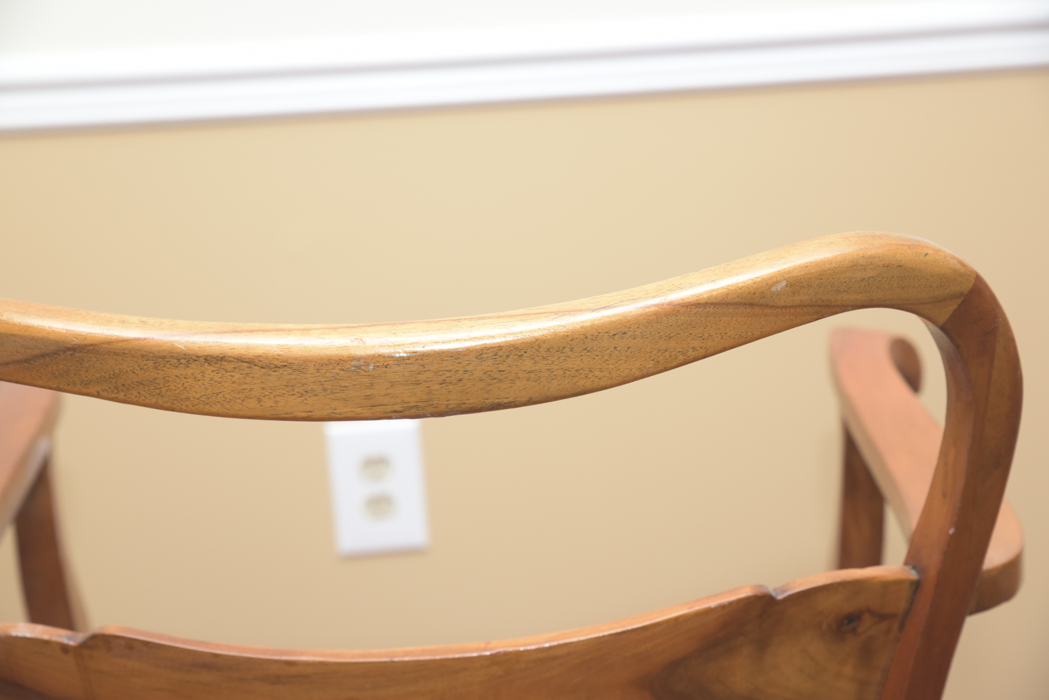 Vintage Wooden Dining Chairs with Upholstered Seats